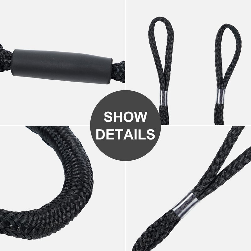Jranter Bungee Dock Line Mooring Rope for Boat 4ft Black 4 Pack - Image 5